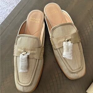 Donald J. Pliner Tan Slip-On Loafers with Moccasin Style